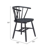Stenger Black Dining Chair (Set of 2) by Zuomod at Eve Furniture