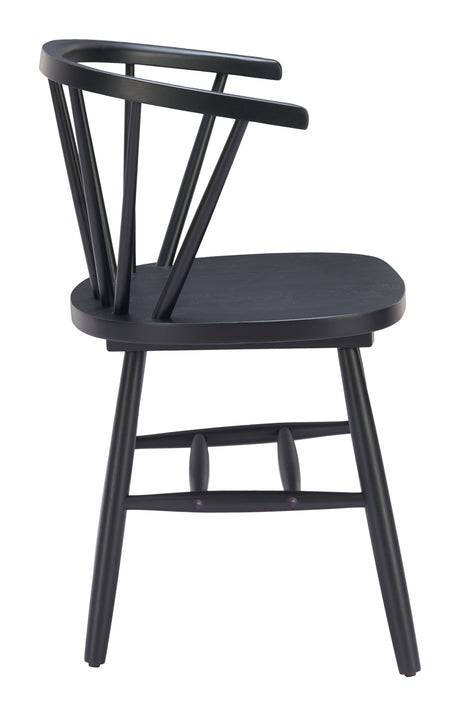 Stenger Black Dining Chair (Set of 2) by Zuomod at Eve Furniture