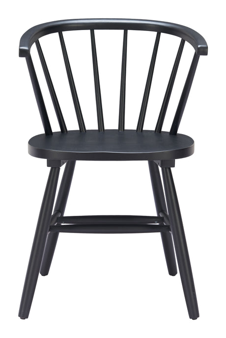 Stenger Black Dining Chair (Set of 2) by Zuomod at Eve Furniture