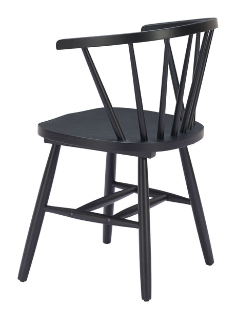 Stenger Black Dining Chair (Set of 2) by Zuomod at Eve Furniture