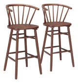 Stenger Walnut Barstool (Set of 2) by Zuomod at Eve Furniture