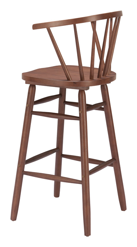 Stenger Walnut Barstool (Set of 2) by Zuomod at Eve Furniture