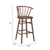 Stenger Walnut Barstool (Set of 2) by Zuomod at Eve Furniture