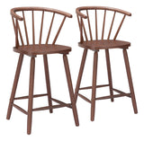 Stenger Walnut Counter Stool (Set of 2) by Zuomod at Eve Furniture