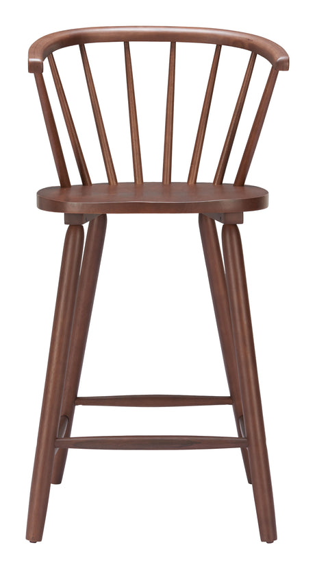 Stenger Walnut Counter Stool (Set of 2) by Zuomod at Eve Furniture
