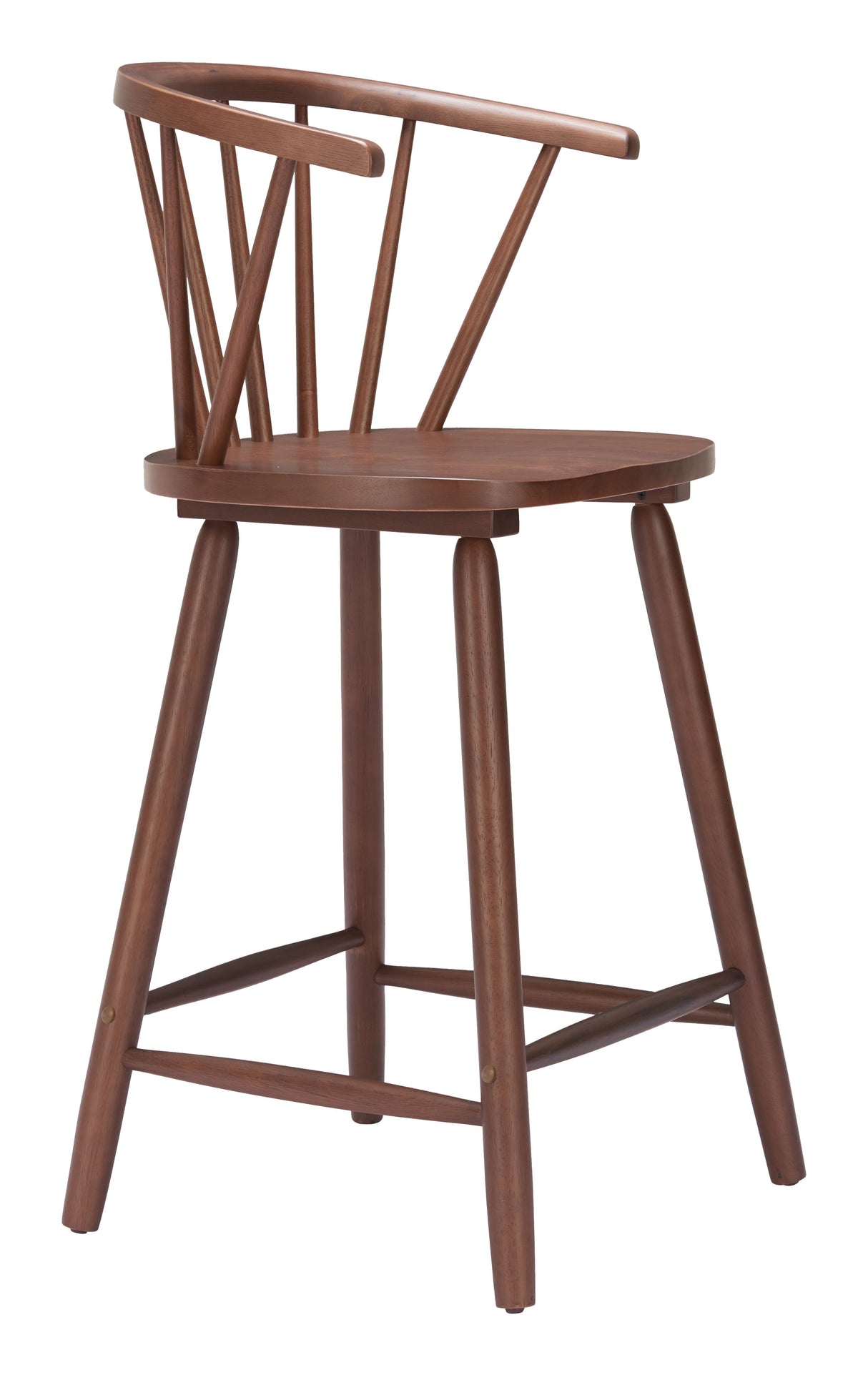 Stenger Walnut Counter Stool (Set of 2) by Zuomod at Eve Furniture