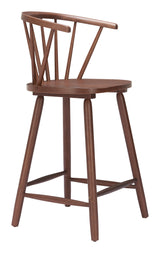 Stenger Walnut Counter Stool (Set of 2) by Zuomod at Eve Furniture