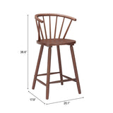 Stenger Walnut Counter Stool (Set of 2) by Zuomod at Eve Furniture