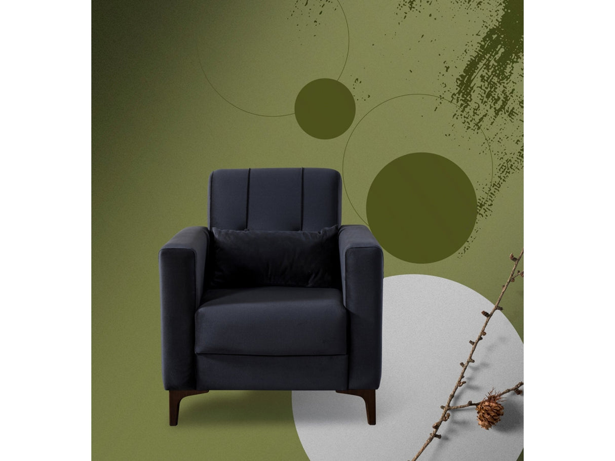 Step Gray Convertible Chair by Furnia at Eve Furniture