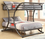Stephan Gunmetal Full over Full Bunk Bed by Coaster at Eve Furniture