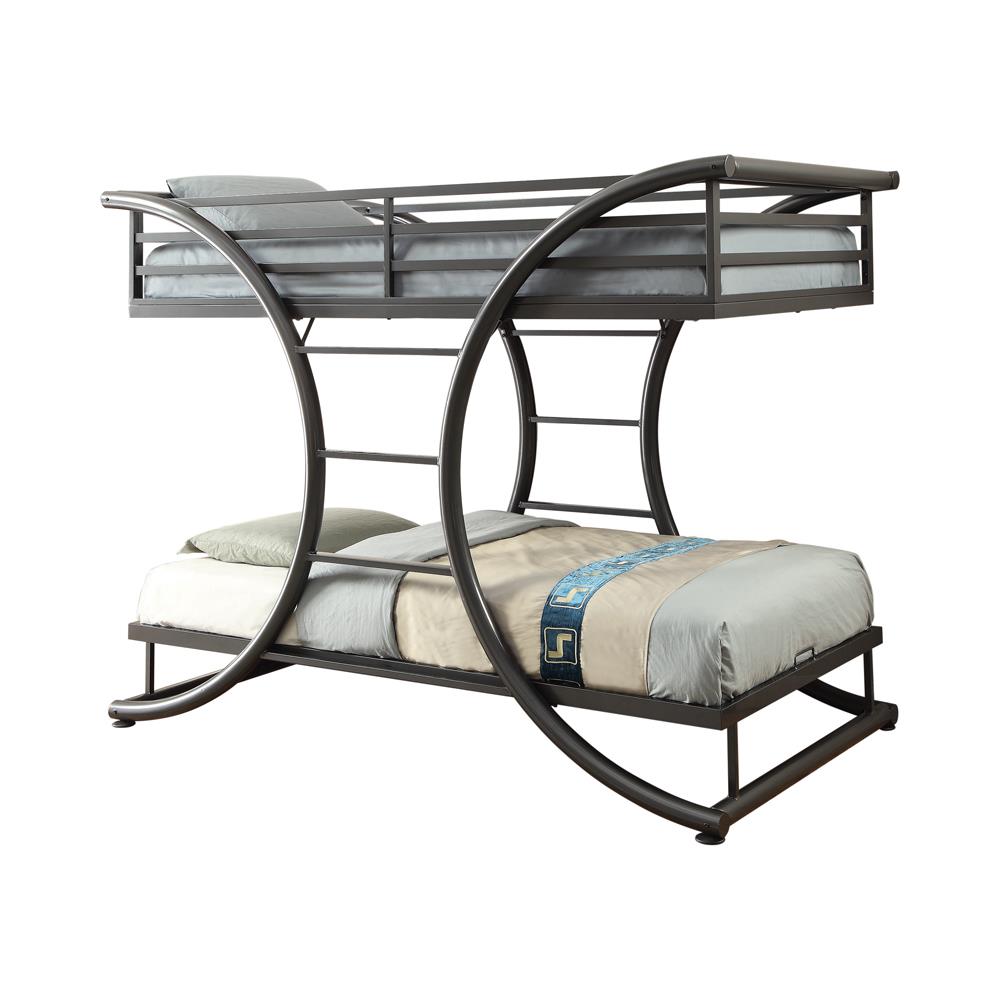 Stephan Gunmetal Twin over Twin Bunk Bed