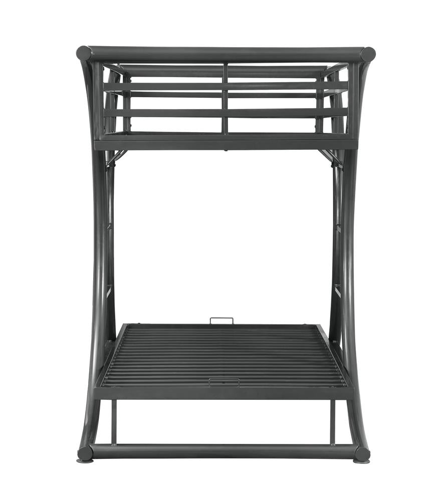 Stephan Gunmetal Twin over Twin Bunk Bed