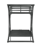 Stephan Gunmetal Twin over Twin Bunk Bed