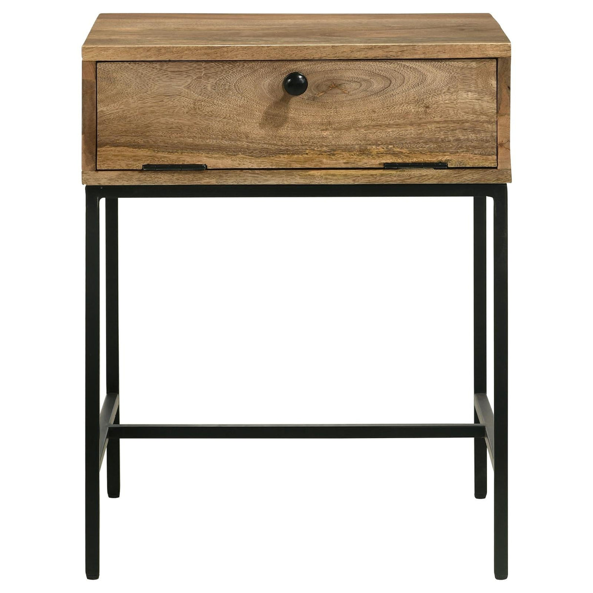 Stephie 1-drawer Rectangular End Table Honey Brown