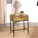 Stephie Honey Brown 1-drawer Rectangular End Table by Coaster at Eve Furniture