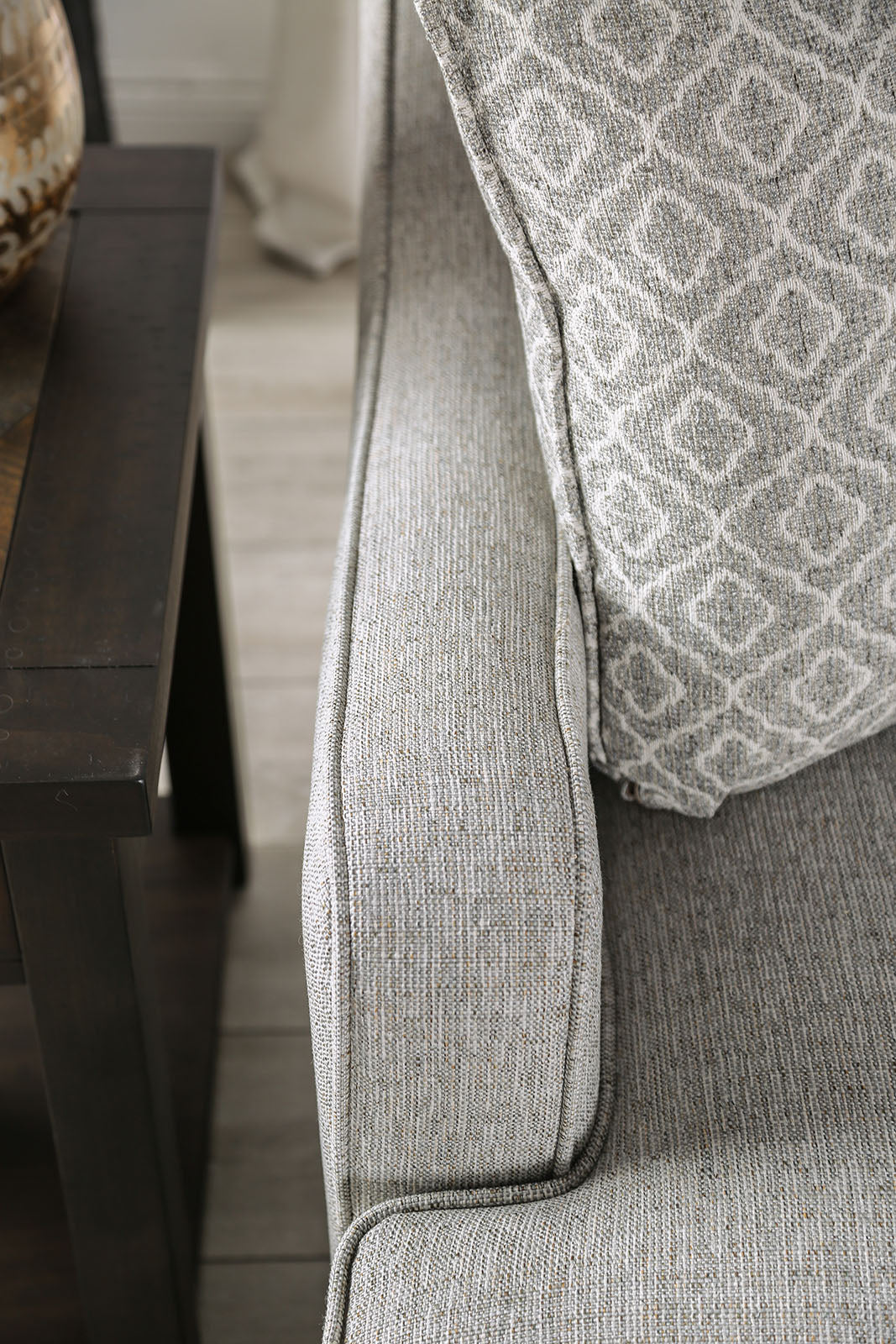 Stephney Gray/Gold Sofa & Loveseat by Furniture of America at Eve Furniture