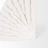 Stept White Marble Bookends w/rough carving (set of 2) by Mercana at Eve Furniture