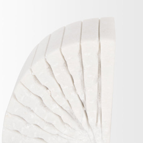 Stept White Marble Bookends w/rough carving (set of 2) by Mercana at Eve Furniture