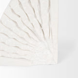 Stept White Marble Bookends w/rough carving (set of 2) by Mercana at Eve Furniture