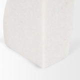 Stept White Marble Bookends w/rough carving (set of 2) by Mercana at Eve Furniture