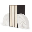 Stept White Marble Bookends w/rough carving (set of 2) by Mercana at Eve Furniture