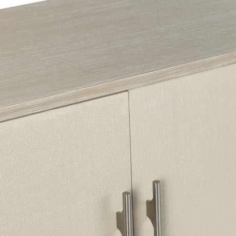 Sterling Beige Four-Door Sideboard by Crestview at Eve Furniture