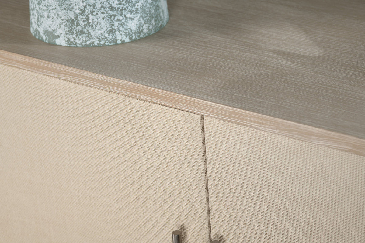 Sterling Beige Four-Door Sideboard by Crestview at Eve Furniture