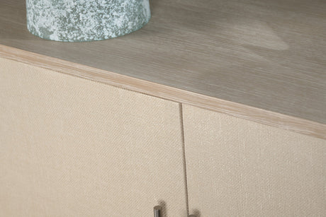 Sterling Beige Four-Door Sideboard by Crestview at Eve Furniture