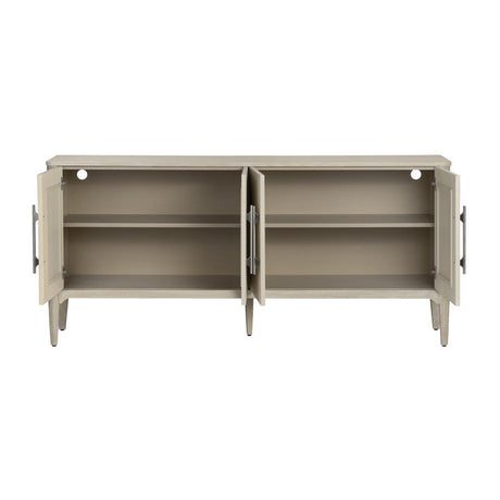 Sterling Beige Four-Door Sideboard by Crestview at Eve Furniture