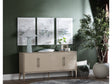 Sterling Beige Four-Door Sideboard by Crestview at Eve Furniture