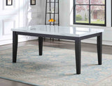Sterling Cordovan Dark Cherry Marble Top Dining Room Set by Steve Silver at Eve Furniture