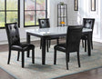 Sterling Cordovan Dark Cherry Marble Top Dining Room Set by Steve Silver at Eve Furniture