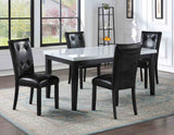 Sterling Cordovan Dark Cherry Marble Top Dining Room Set by Steve Silver at Eve Furniture