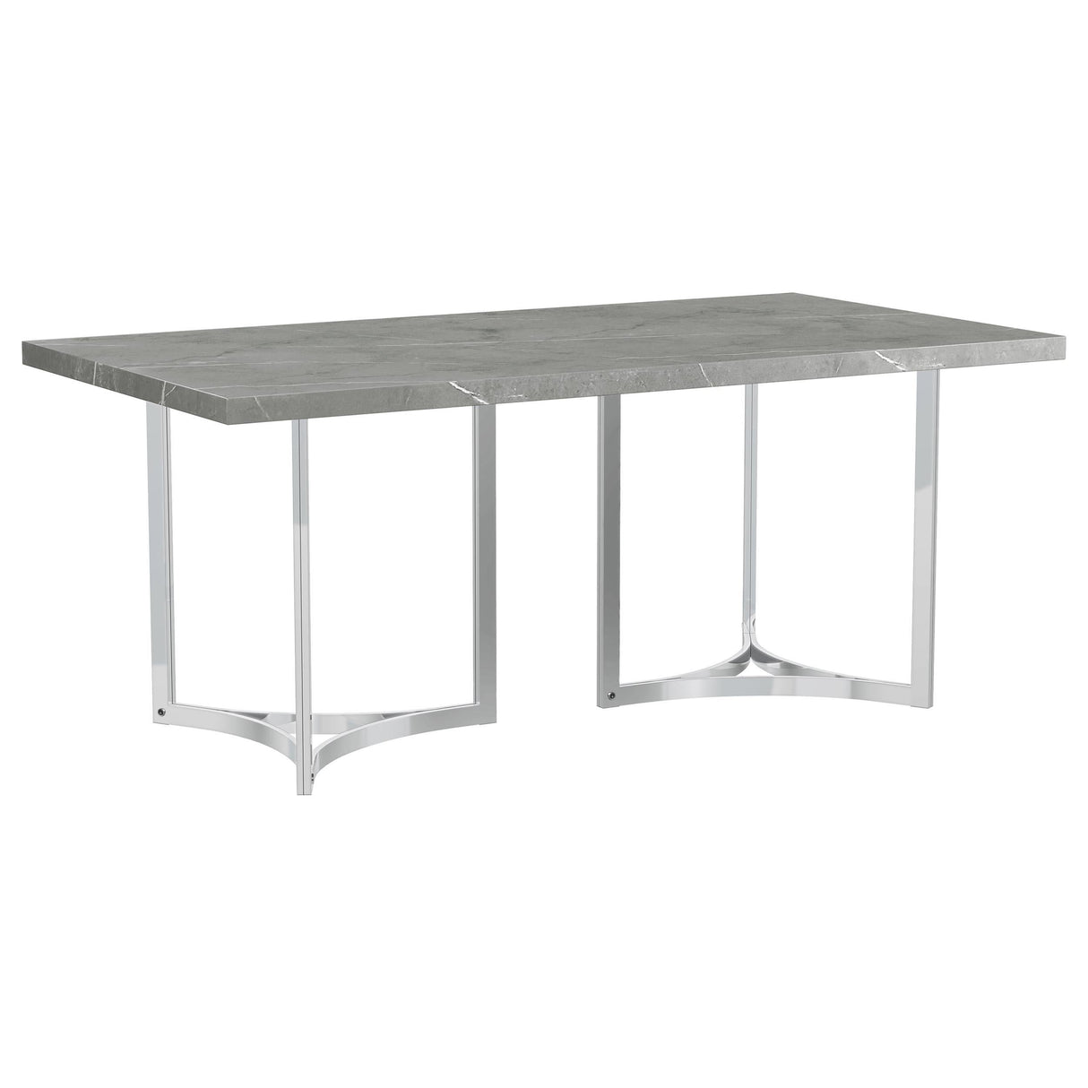 Sterling Gray Rectangular Faux Marble Dining Table by Coaster at Eve Furniture