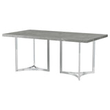Sterling Gray Rectangular Faux Marble Dining Table by Coaster at Eve Furniture