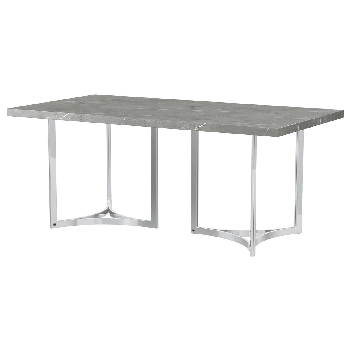 Sterling Gray Rectangular Faux Marble Dining Table by Coaster at Eve Furniture