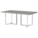 Sterling Gray Rectangular Faux Marble Dining Table by Coaster at Eve Furniture