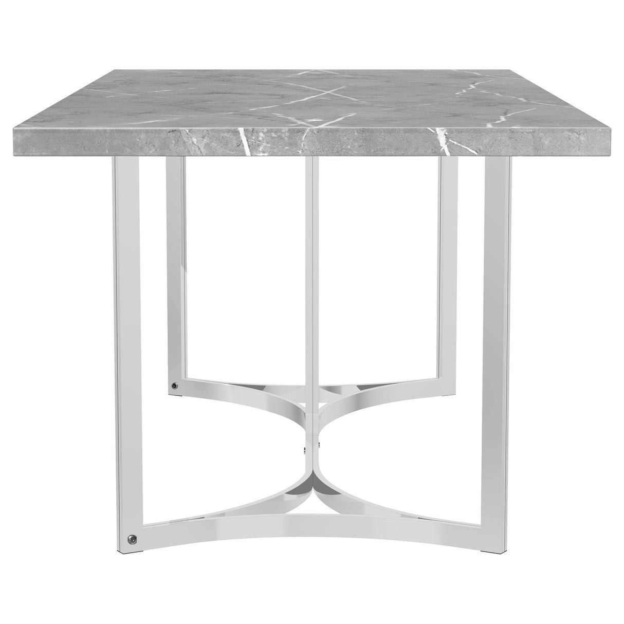 Sterling Gray Rectangular Faux Marble Dining Table by Coaster at Eve Furniture