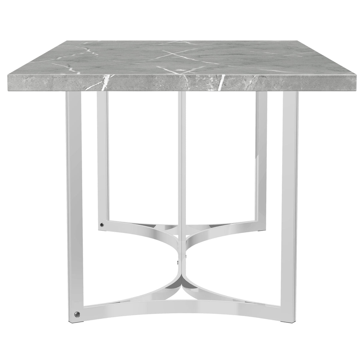 Sterling Gray Rectangular Faux Marble Dining Table by Coaster at Eve Furniture
