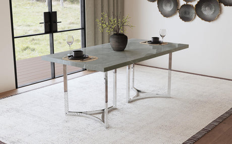 Sterling Gray Rectangular Faux Marble Dining Table by Coaster at Eve Furniture
