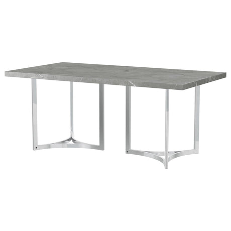 Sterling Gray Rectangular Faux Marble Dining Table by Coaster at Eve Furniture