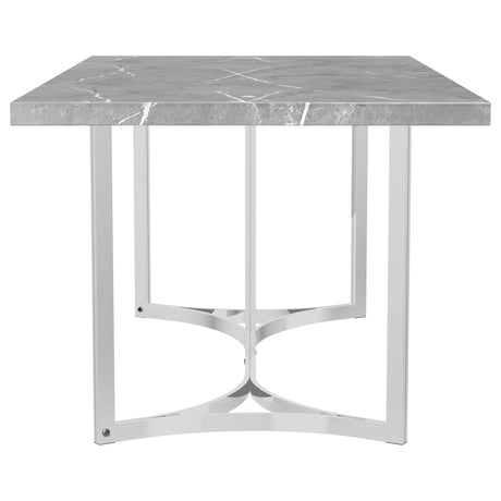 Sterling Gray Rectangular Faux Marble Dining Table by Coaster at Eve Furniture