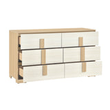 Sterling Natural/White LED Bedroom Set by Homelegance at Eve Furniture