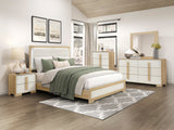 Sterling Natural/White LED California King Bed by Homelegance at Eve Furniture