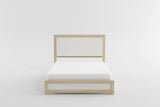 Sterling Natural/White LED California King Bed by Homelegance at Eve Furniture