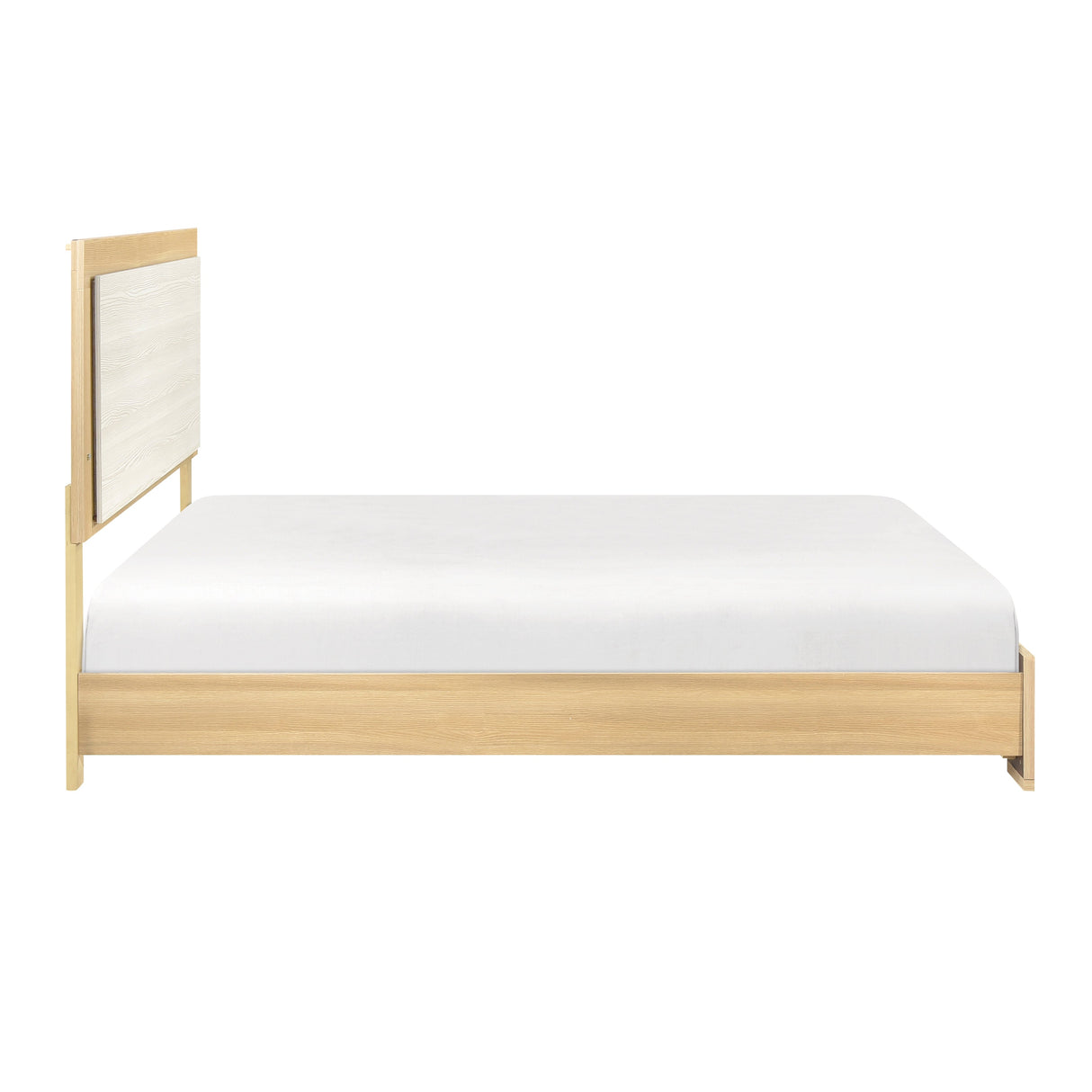 Sterling Natural/White LED California King Bed by Homelegance at Eve Furniture