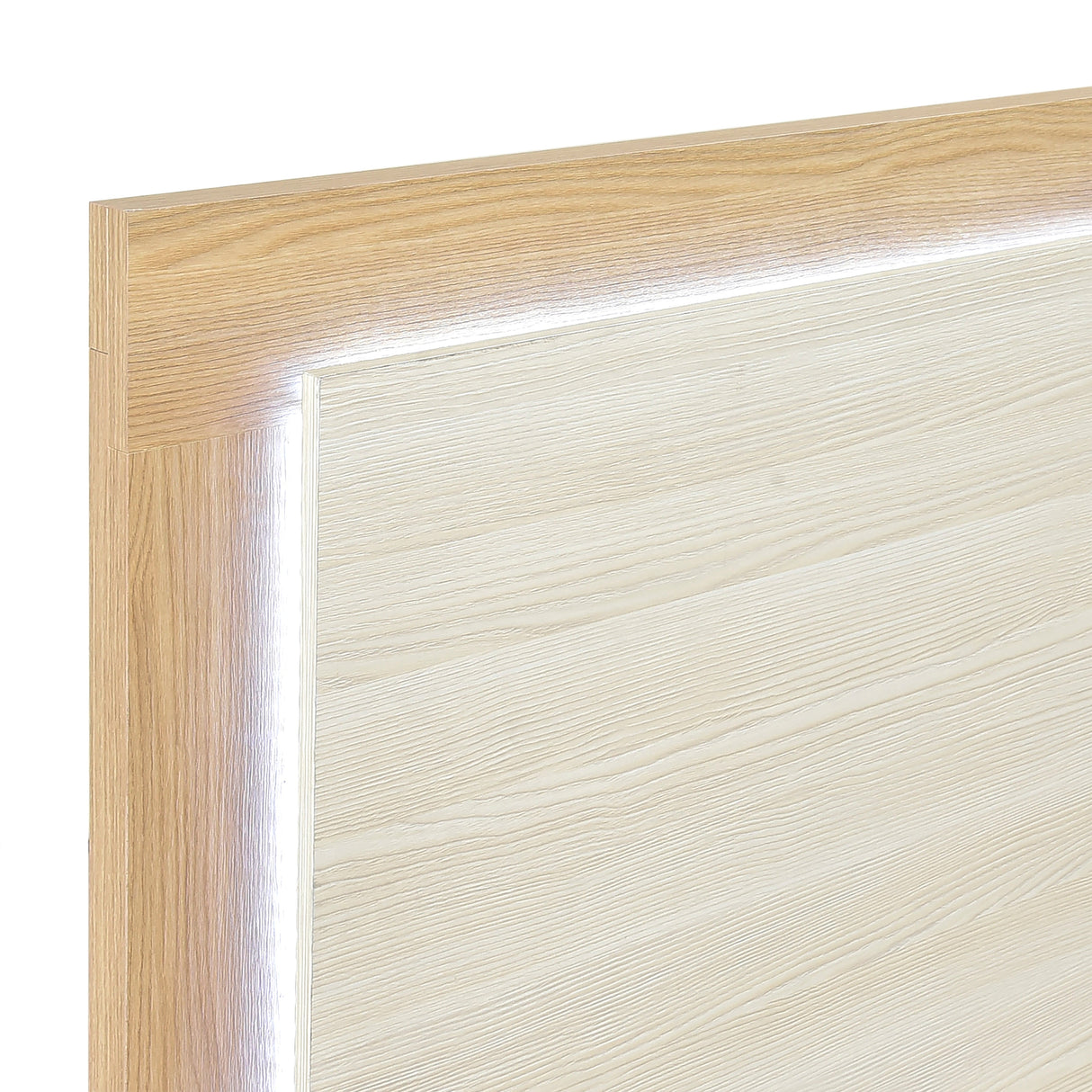 Sterling Natural/White LED California King Bed by Homelegance at Eve Furniture