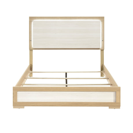 Sterling Natural/White LED Full Bed by Homelegance at Eve Furniture