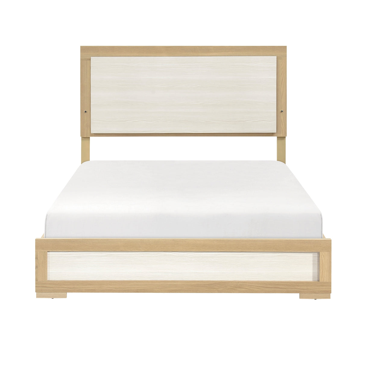 Sterling Natural/White LED Queen Bed by Homelegance at Eve Furniture
