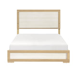 Sterling Natural/White LED Queen Bed by Homelegance at Eve Furniture